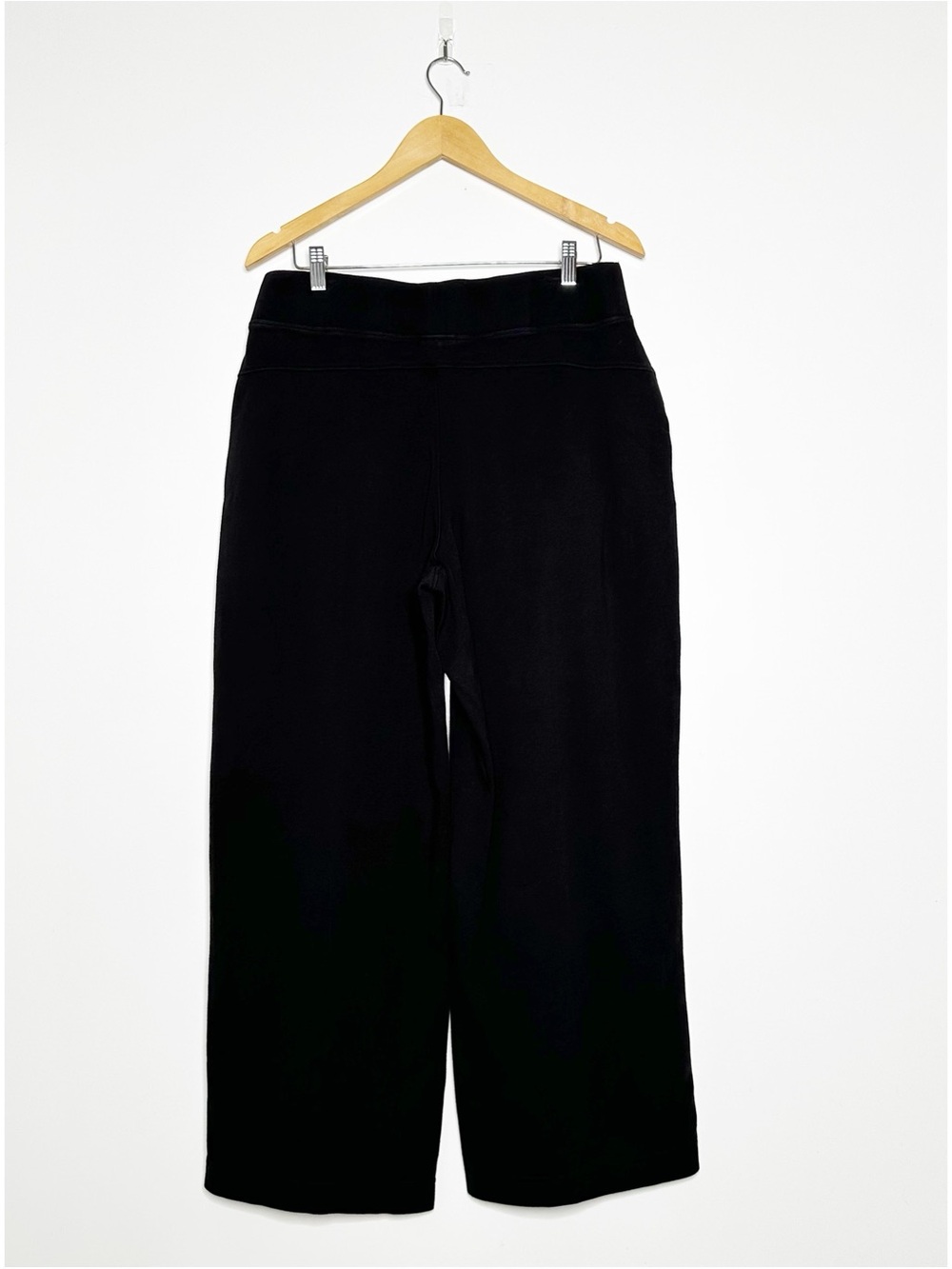 PACT Organic Cotton Black Airplane Pintuck Wide Leg Sweatpants Size Large - Picture 11 of 11